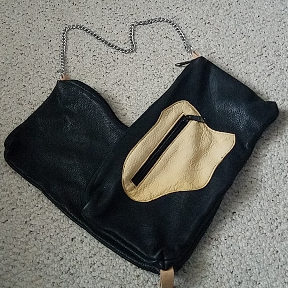 Unique boho vibe leather bag